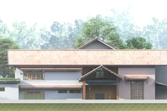 create photorealistic architectural exterior elevation renders