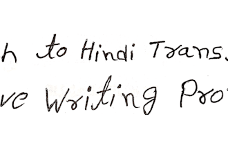 doprofessional english to hindi translation creative writing