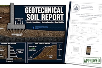 prepare geotechnical soil report for permit and foundation design