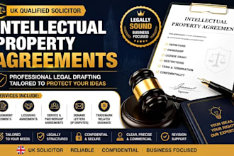 do IP agreement, licensing agreement and trademark guidance, UK solicitor