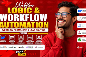 webflow logic workflow automation webflow form crm lead routing webflow webhook