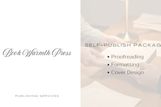 proofread format and design cover self publish package