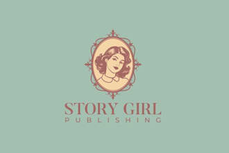 design unique story girl logo