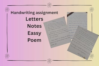 handwrite your study notes,letters or assignment