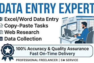 do professional data entry and copy paste work