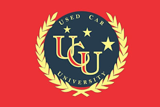 design high quality used car university logo