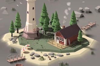 model 3d low poly game ready assets