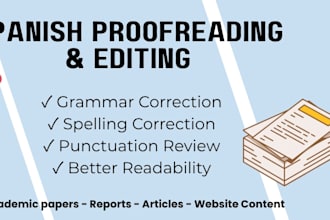 proofread and edit your spanish text professionally