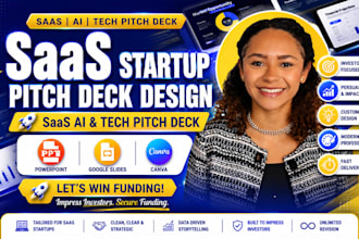 design saas startup pitch deck saas ai presentation saas, fintech, ai pitch deck