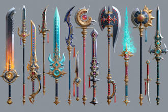 create weapon concept art for you