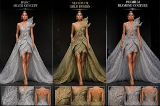design a luxury forest inspired couture fashion concept