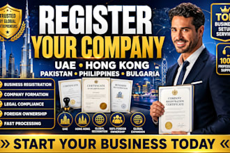 company registration in uae, hong kong, pakistan, philippines, bulgaria