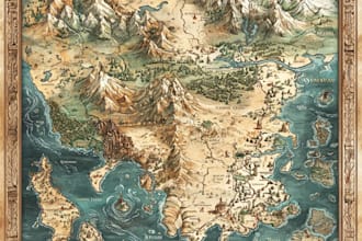 create fantasy, retro and vintage maps for board games