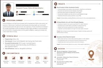 write and optimize your resume for tech and data roles