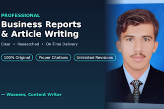 write professional business reports and articles