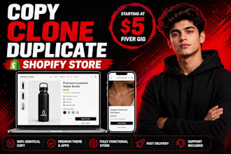 copy, clone and redesign any shopify store