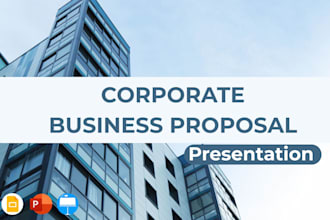 design corporate business proposal presentation for sales and marketing agencies