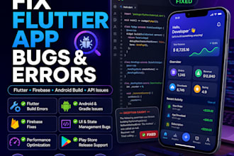fix flutter app bugs errors crashes and issues