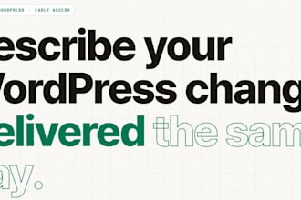 provide easy, cheap and fast wordpress edit