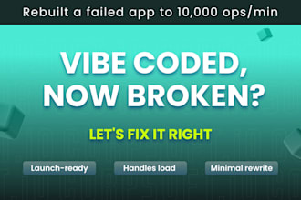 make your ai built mvp production ready ai app fix, fix vibe coded app