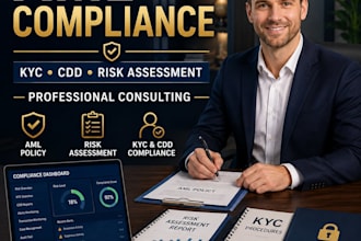 provide aml compliance, aml policy, kyc, cdd, and compliance consulting services
