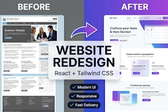 redesign your website with react and tailwind CSS