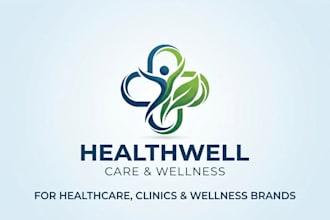 design a professional medical logo for healthcare, clinics, and wellness brands
