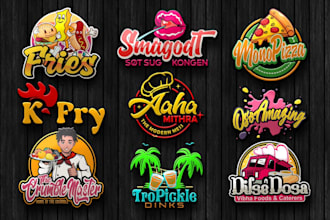 do restaurant, fastfood, BBQ, food truck and 3d food logo