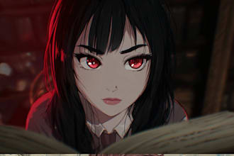 draw custom anime character design for fan art, vtuber, profile picture, oc