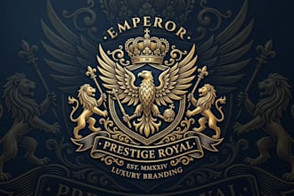 design a luxury emperor logo with royal prestige and premium branding