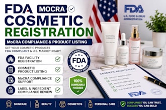 do mocra cosmetic registration, product listing and fda compliance