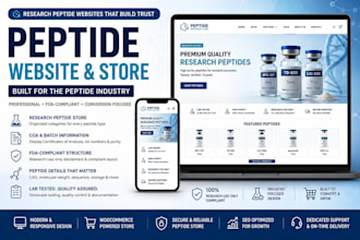 build peptide website peptide store fda complaint woocommerce peptide website