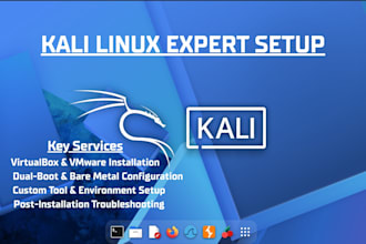 install, configure, and set up kali linux for you