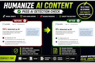 fix and humanize ai generated content to sound natural, undetectable and human