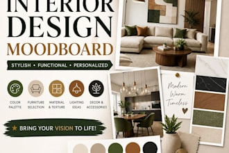 create a professional interior design moodboard for you