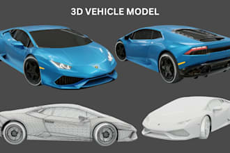 create realistic 3d car model vehicle design automotive visualization rendering