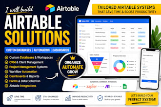 build airtable CRM, airtable database, workflow and automation