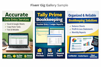 professional data entry, copy paste, and tally prime work