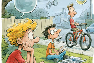 draw any humorous comic strip or cartoon