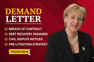 write a professional legal demand letter