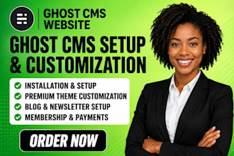 build ghost cms website setup ghost blog customize ghost theme ghost newsletter