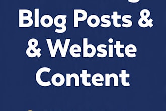 write SEO optimized blog posts and articles for your website