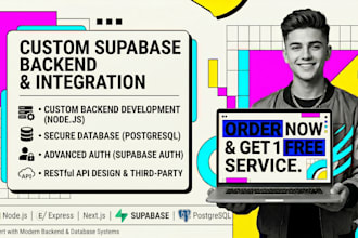 build and integrate a custom web app backend using supabase