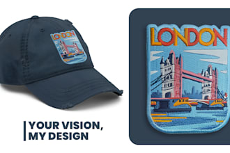 design custom patch, badge and logo for hat, cap, snapback