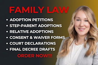 prepare your adoption legal documents and petition