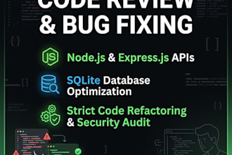 debug, refactor, and fix your nodejs express and javascript code