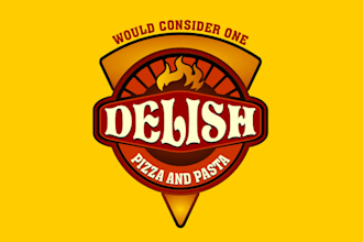 design food truck pizza takeaway logo