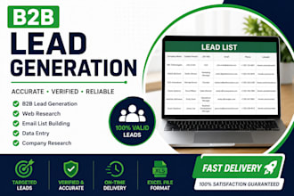 provide verified b2b leads, email list and prospect research