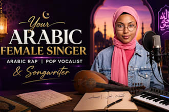 be your arabic female singer arabic rap pop vocalist songwriter for arabic song