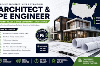 licensed architect civil and structural pe engineer in washington michigan maine